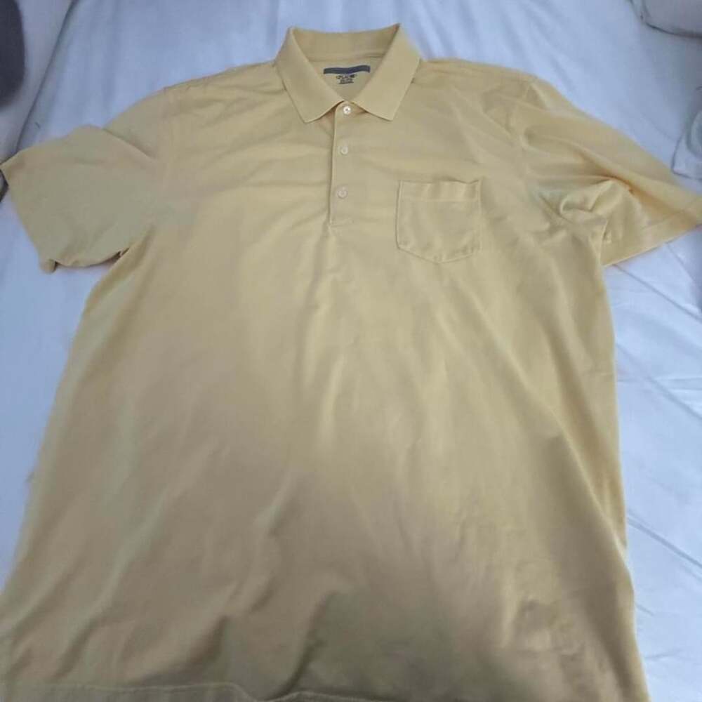 Greg Norman PlayDry Yellow Golf Polo Shirt